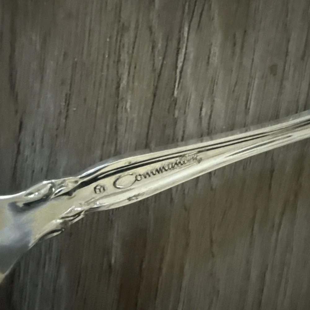 6 Oneida Community Silverplate Silver Artistry Oval Soup Place Spoon 1965‎